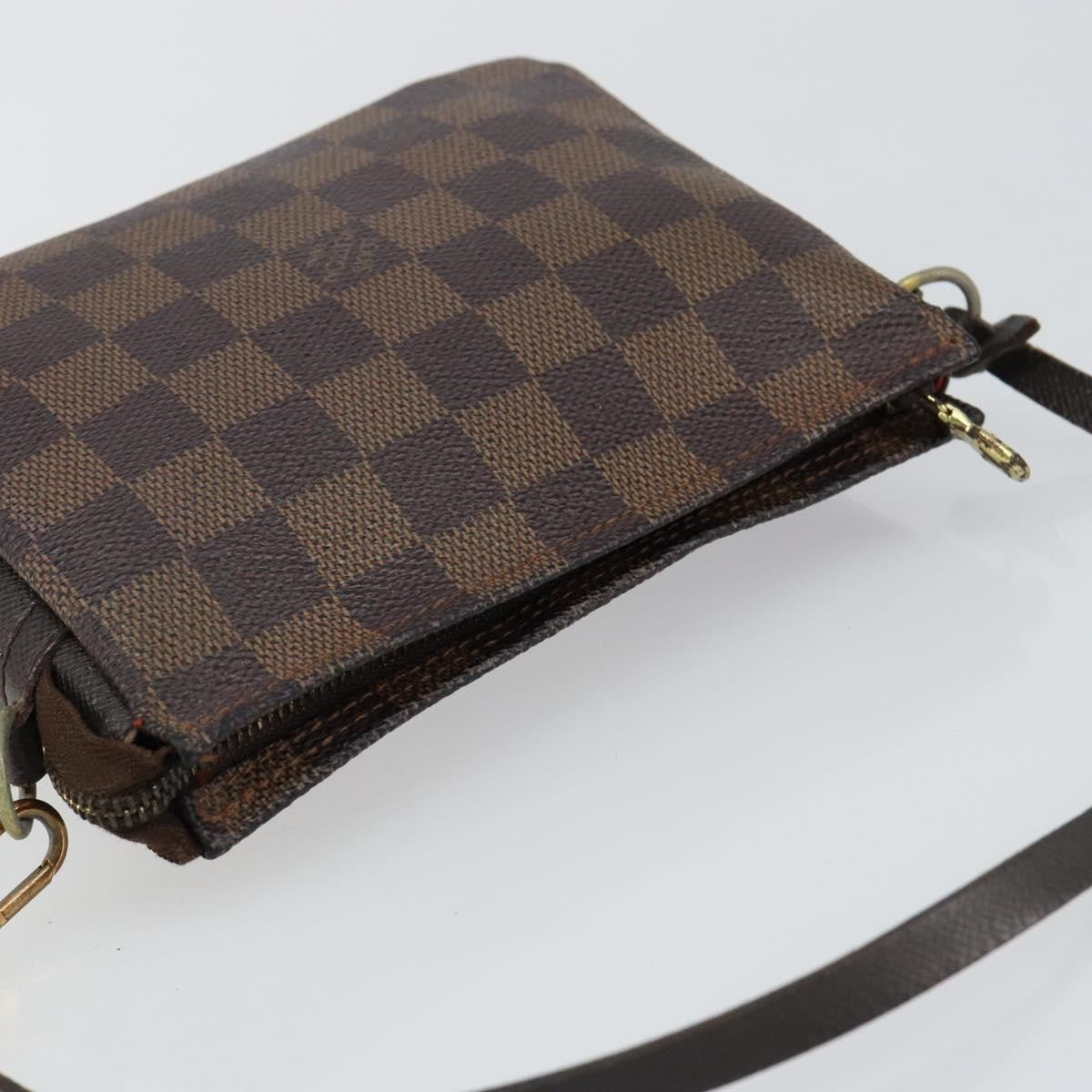 Louis Vuitton Trousse Make Up Bag Damier Canvas Brown Canvas Clutche & Pouche Bag (Pre-Owned)