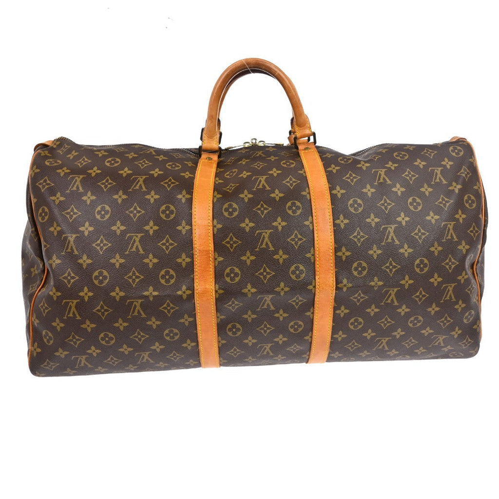 Louis Vuitton Keepall Bag Monogram Canvas Brown Canvas Travel Bag Bag (Pre-Owned)