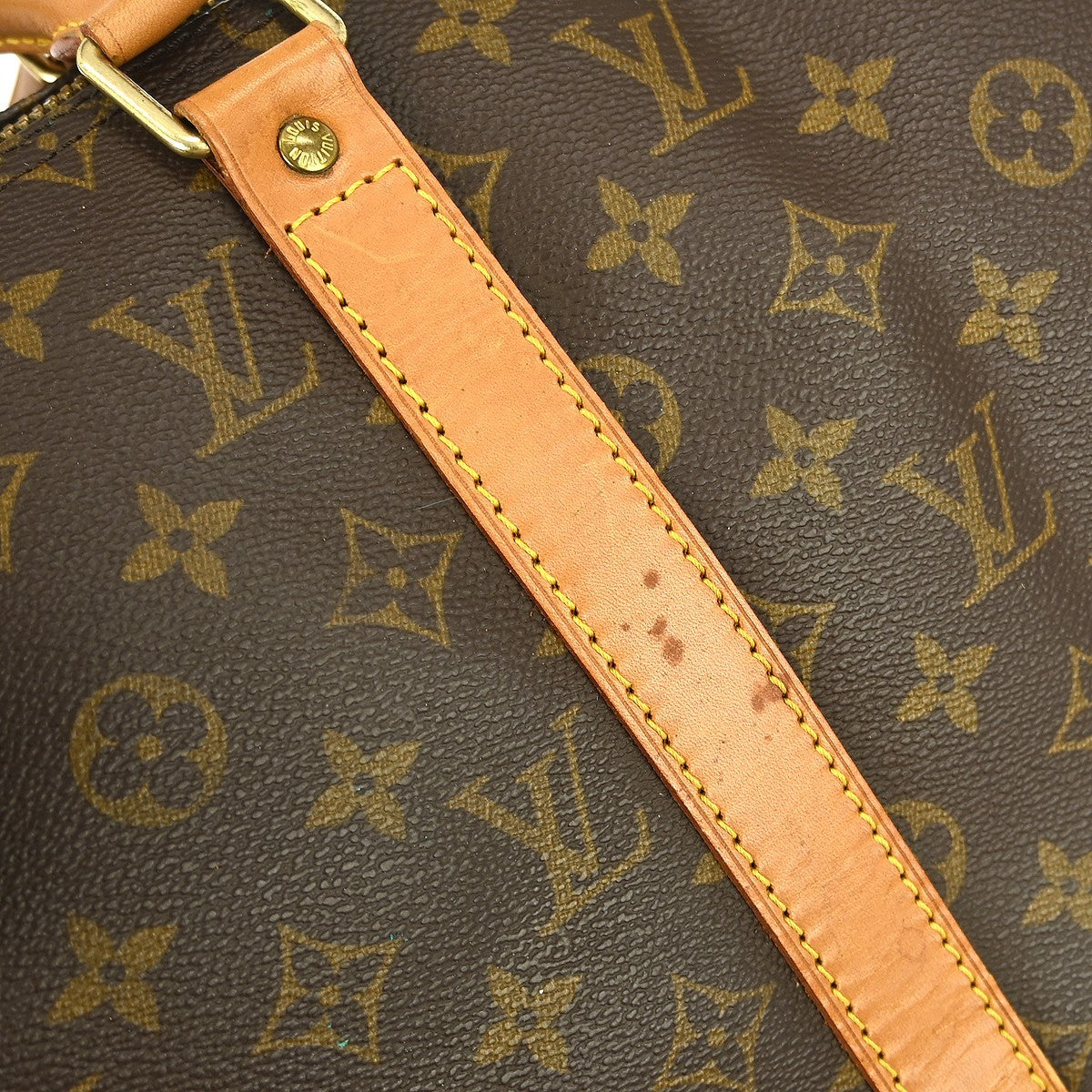 Louis Vuitton Keepall Bag Monogram Canvas Brown Canvas Travel Bag Bag (Pre-Owned)