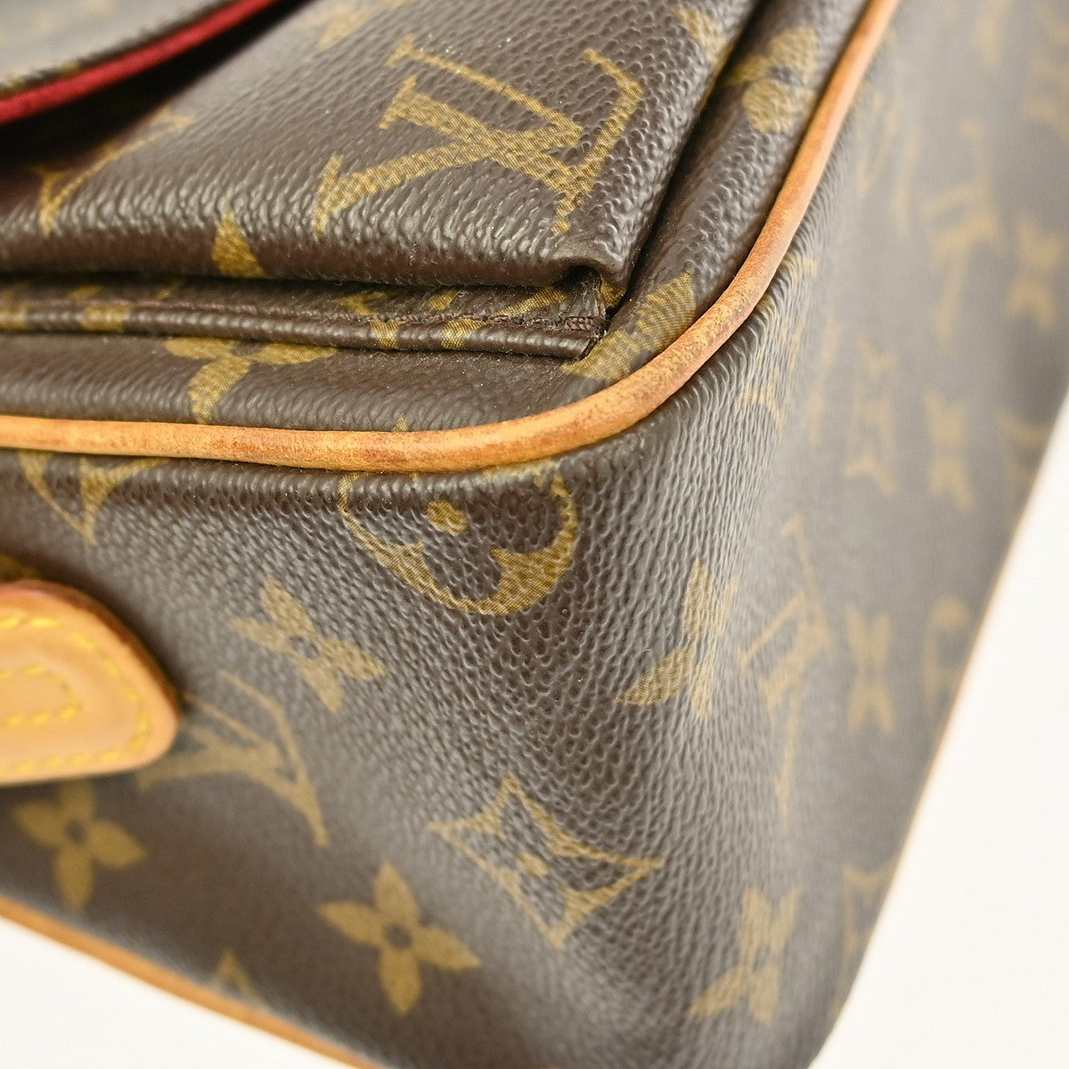 Louis Vuitton Viva Cite Handbag Monogram Canvas Brown Canvas Shoulder Bag Bag (Pre-Owned)
