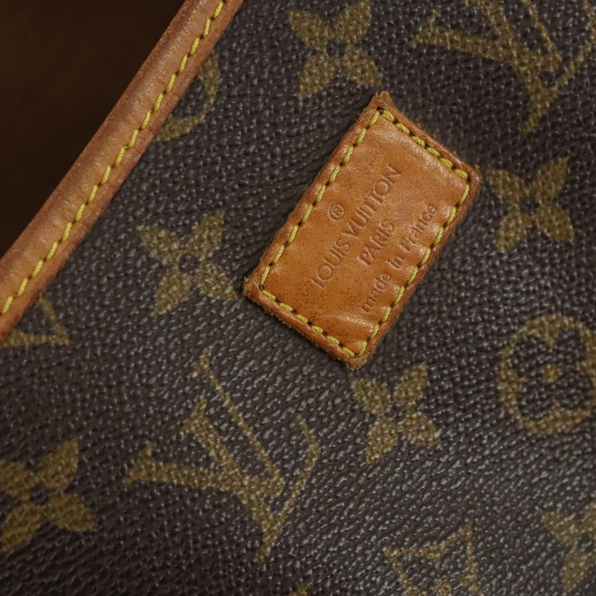Louis Vuitton Saumur Handbag Monogram Canvas Brown Canvas Shoulder Bag Bag (Pre-Owned)