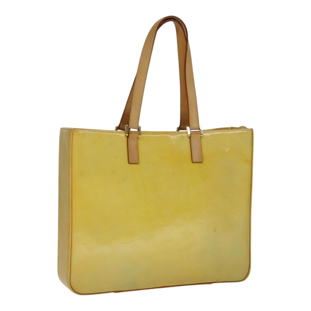 Louis Vuitton Columbus Handbag Monogram Vernis Yellow Patent_Leather Bag (Pre-Owned)