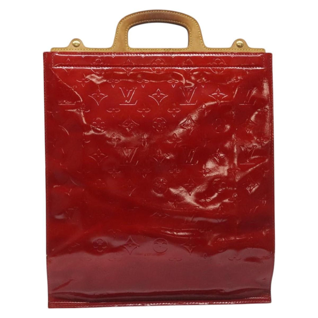 Louis Vuitton Stanton Handbag Monogram Vernis Red Patent_Leather Tote Bag Bag (Pre-Owned)