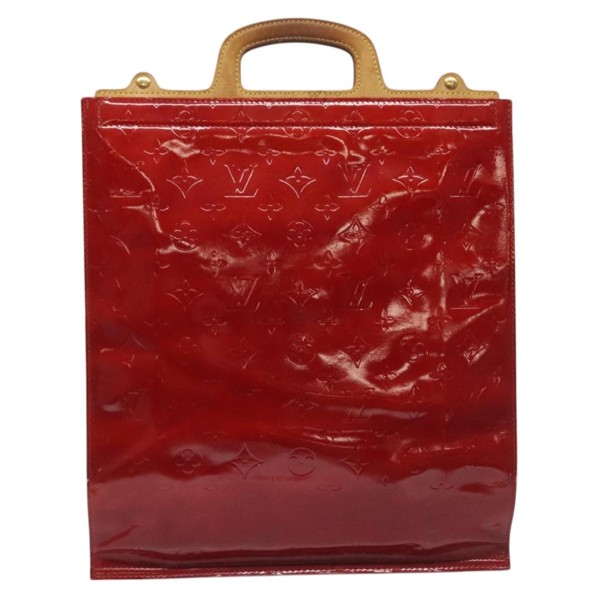 Louis Vuitton Stanton Handbag Monogram Vernis Red Patent_Leather Tote Bag Bag (Pre-Owned)