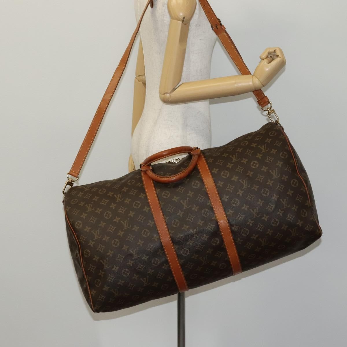Louis Vuitton Keepall Bandouliere Bag Monogram Canvas Brown Canvas Bag (Pre-Owned)