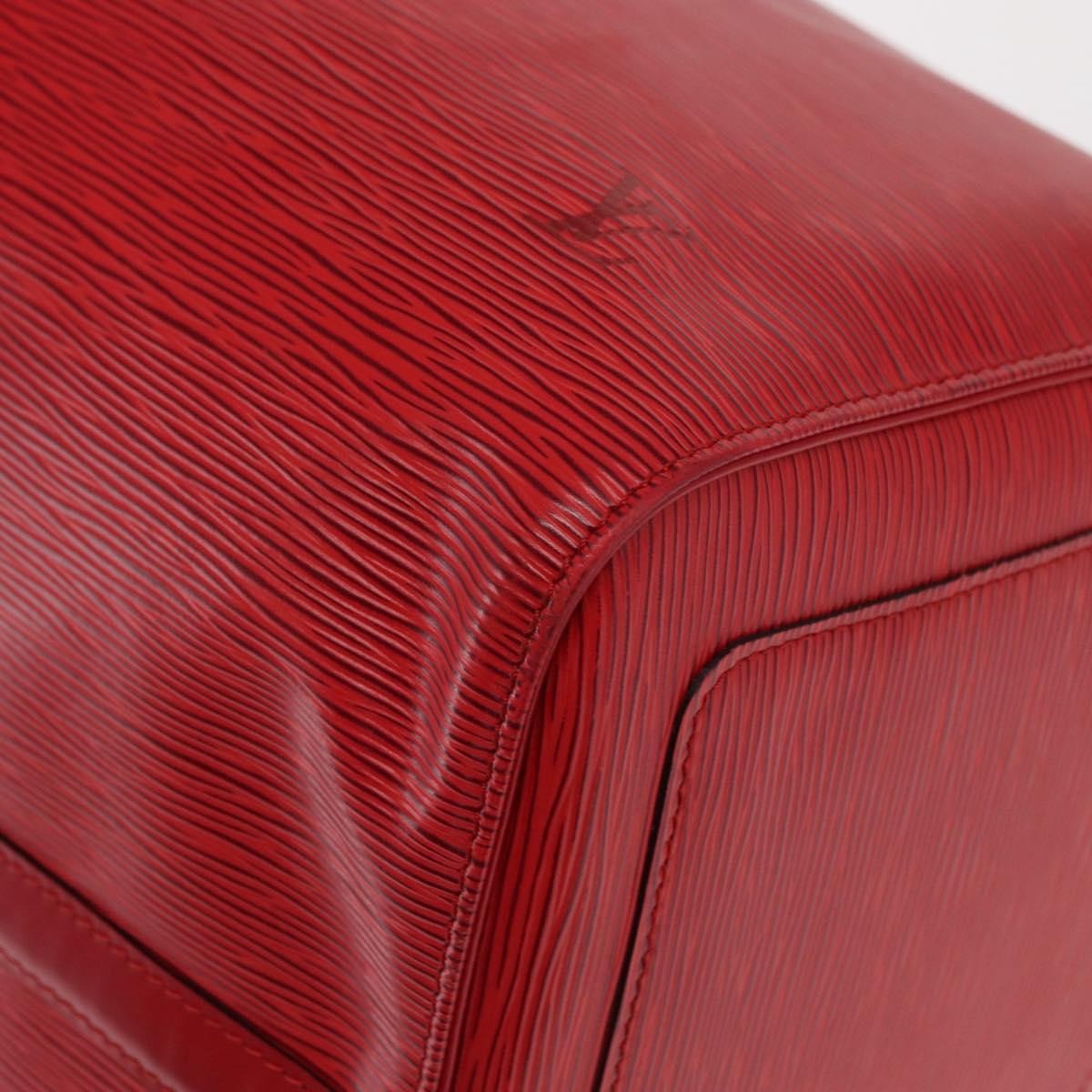 Louis Vuitton Keepall Bag Epi Leather Red Leather Travel Bag Bag (Pre-Owned)
