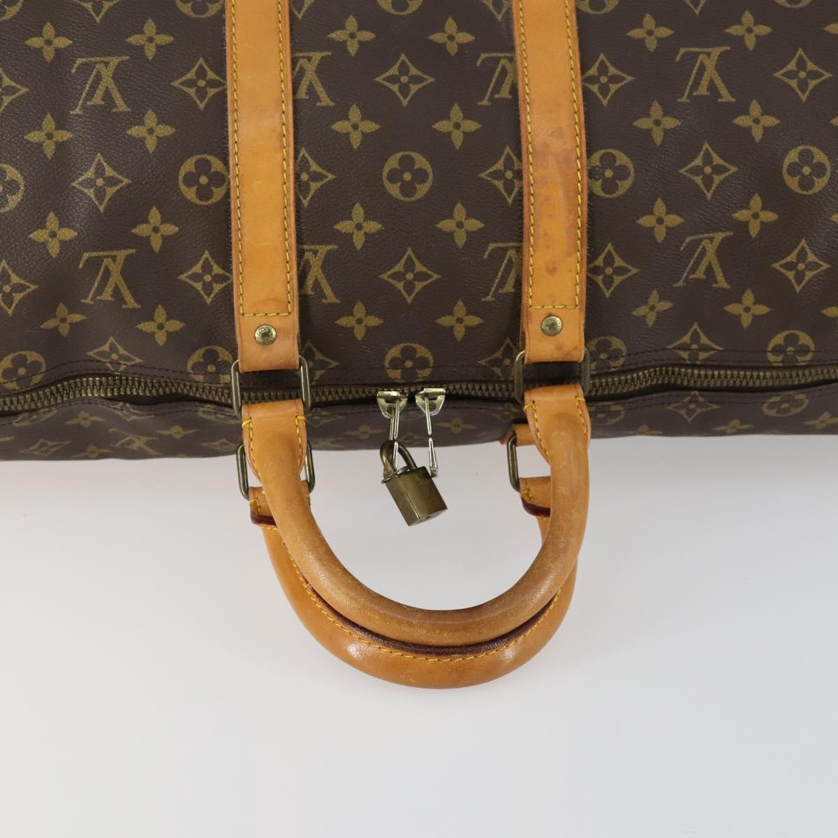 Louis Vuitton Keepall Bag Monogram Canvas Brown Canvas Travel Bag Bag (Pre-Owned)