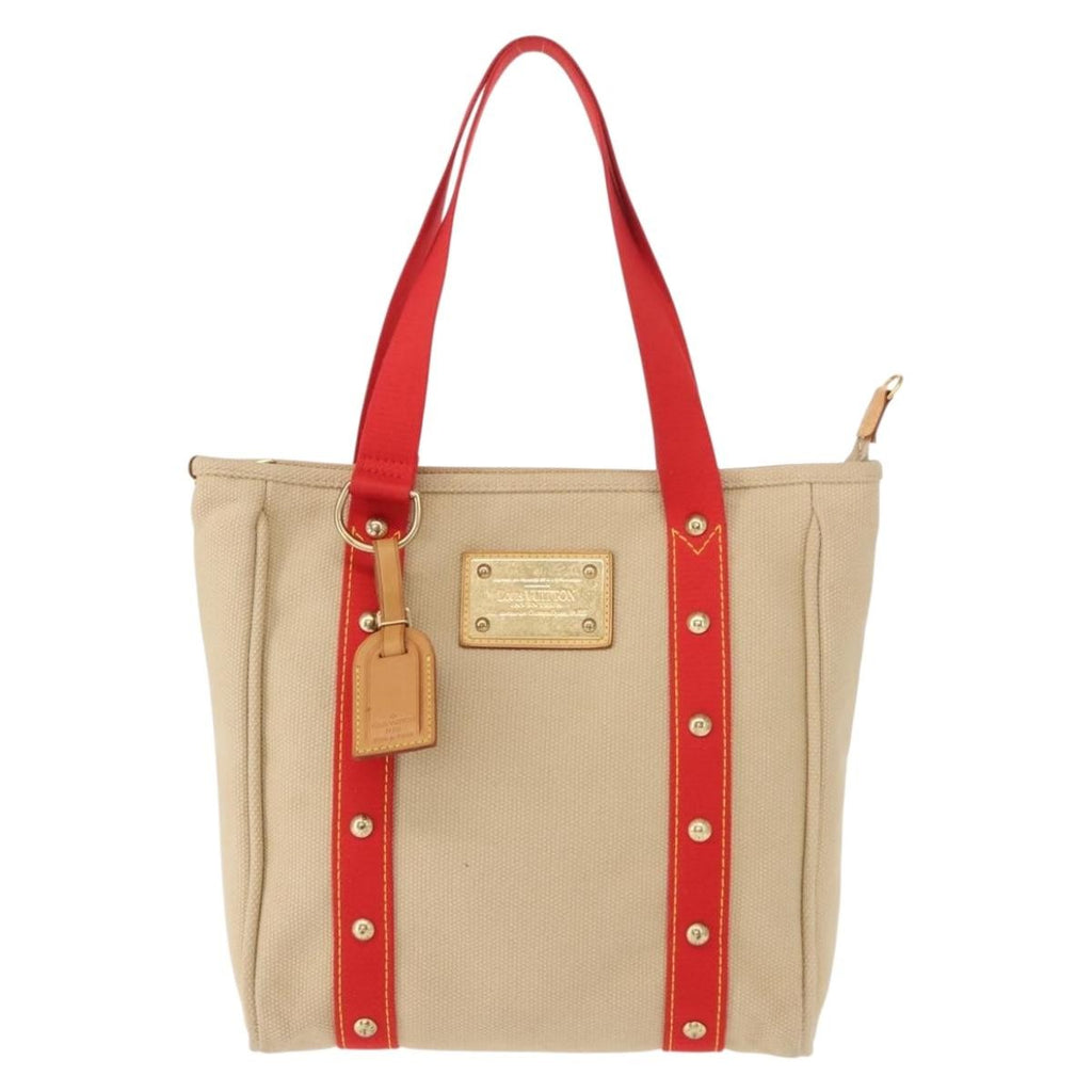 Louis Vuitton Antigua Tote Canvas Beige Canvas Tote Bag Bag (Pre-Owned)