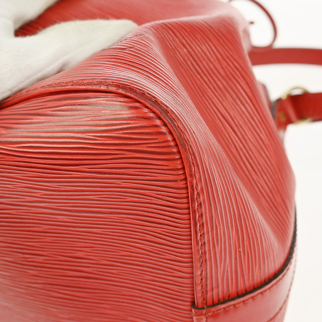Louis Vuitton Petit Noe Handbag Epi Leather Red Leather Shoulder Bag Bag (Pre-Owned)