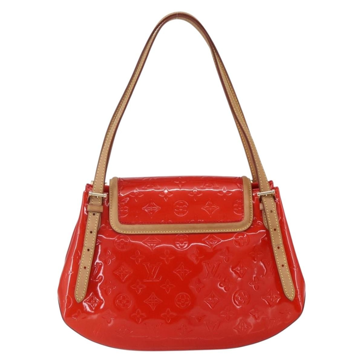 Louis Vuitton Biscayne Bay Handbag Monogram Vernis Red Patent_Leather Bag (Pre-Owned)