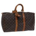 Louis Vuitton Keepall Bag Monogram Canvas Brown Canvas Travel Bag Bag (Pre-Owned)