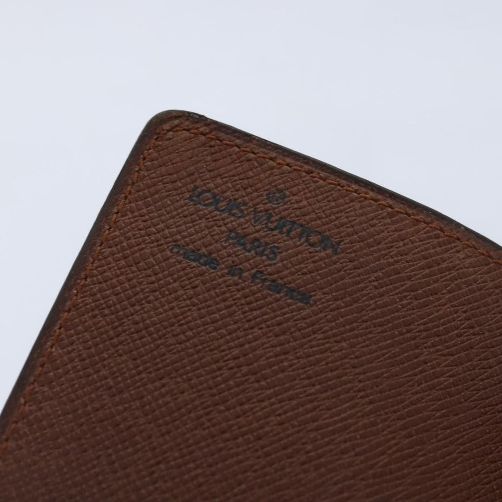 Louis Vuitton Porte Cartes Pression Card Case Monogram Canvas Brown Canvas Card Holders Accessory (Pre-Owned)