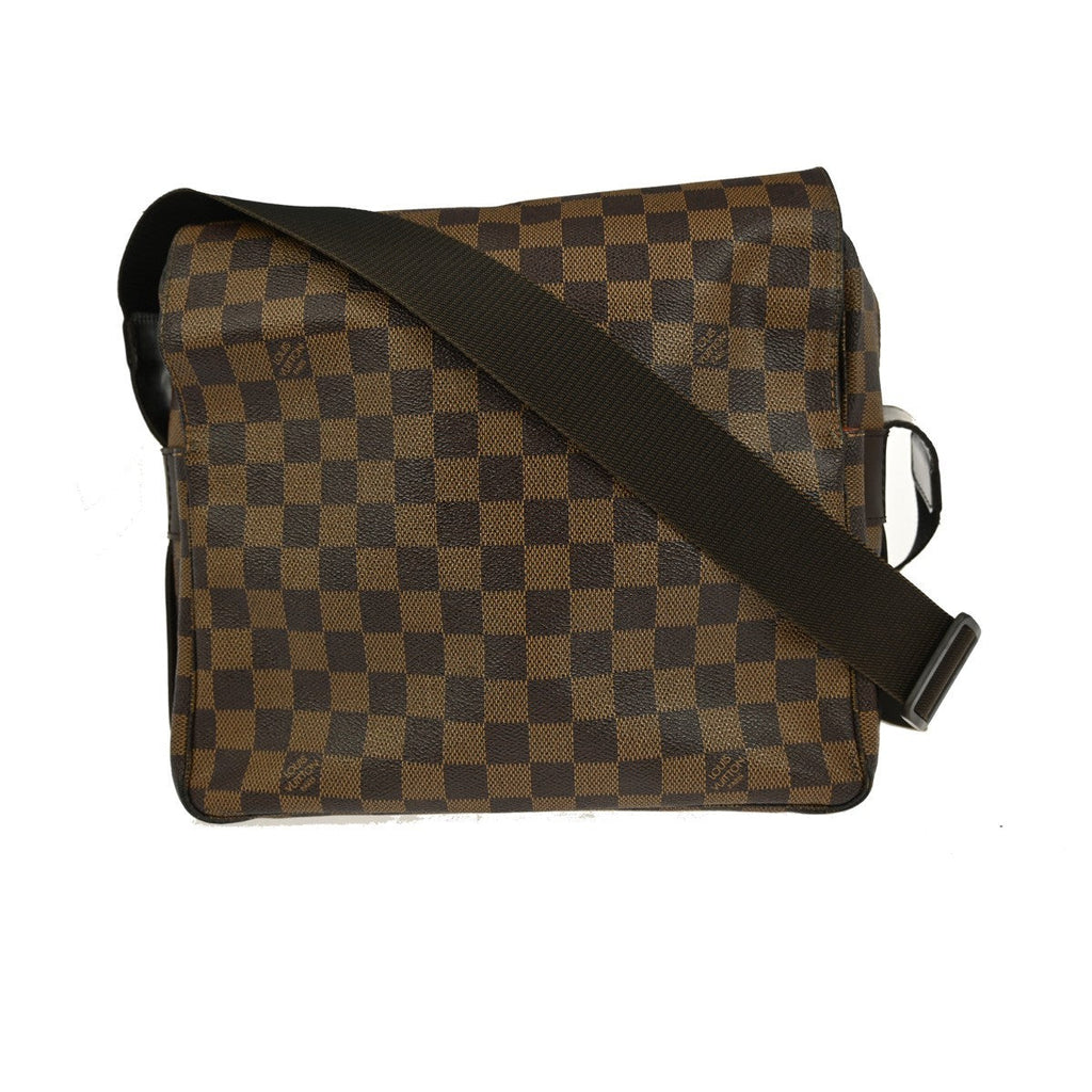 Louis Vuitton Naviglio Handbag Damier Brown Canvas Shoulder Bag Bag (Pre-Owned)