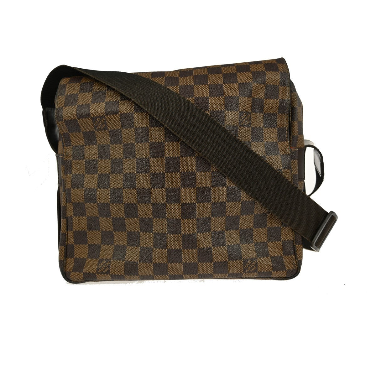 Louis Vuitton Naviglio Handbag Damier Brown Canvas Shoulder Bag Bag (Pre-Owned)