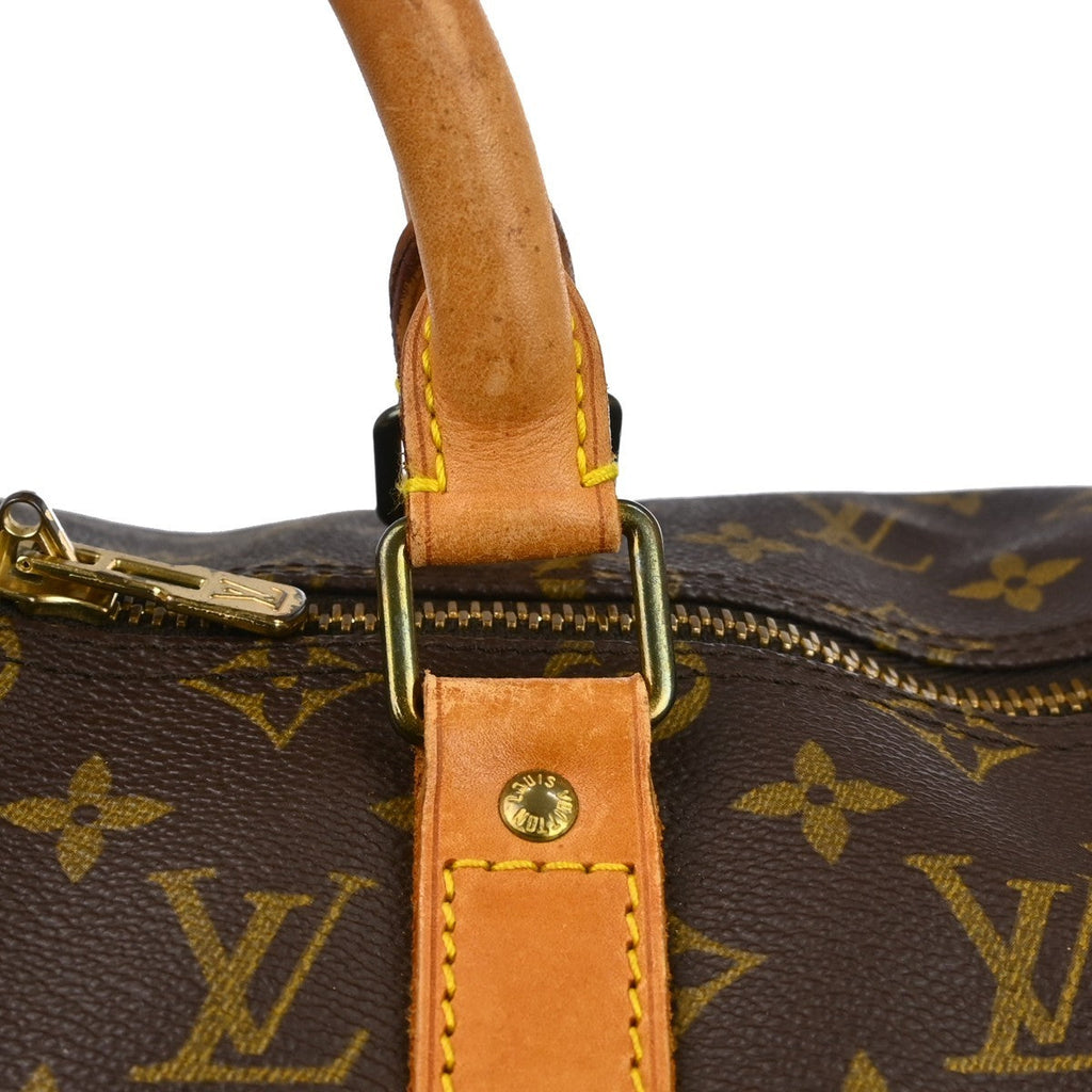 Louis Vuitton Keepall Bandouliere Bag Monogram Canvas Brown Canvas Travel Bag Bag (Pre-Owned)