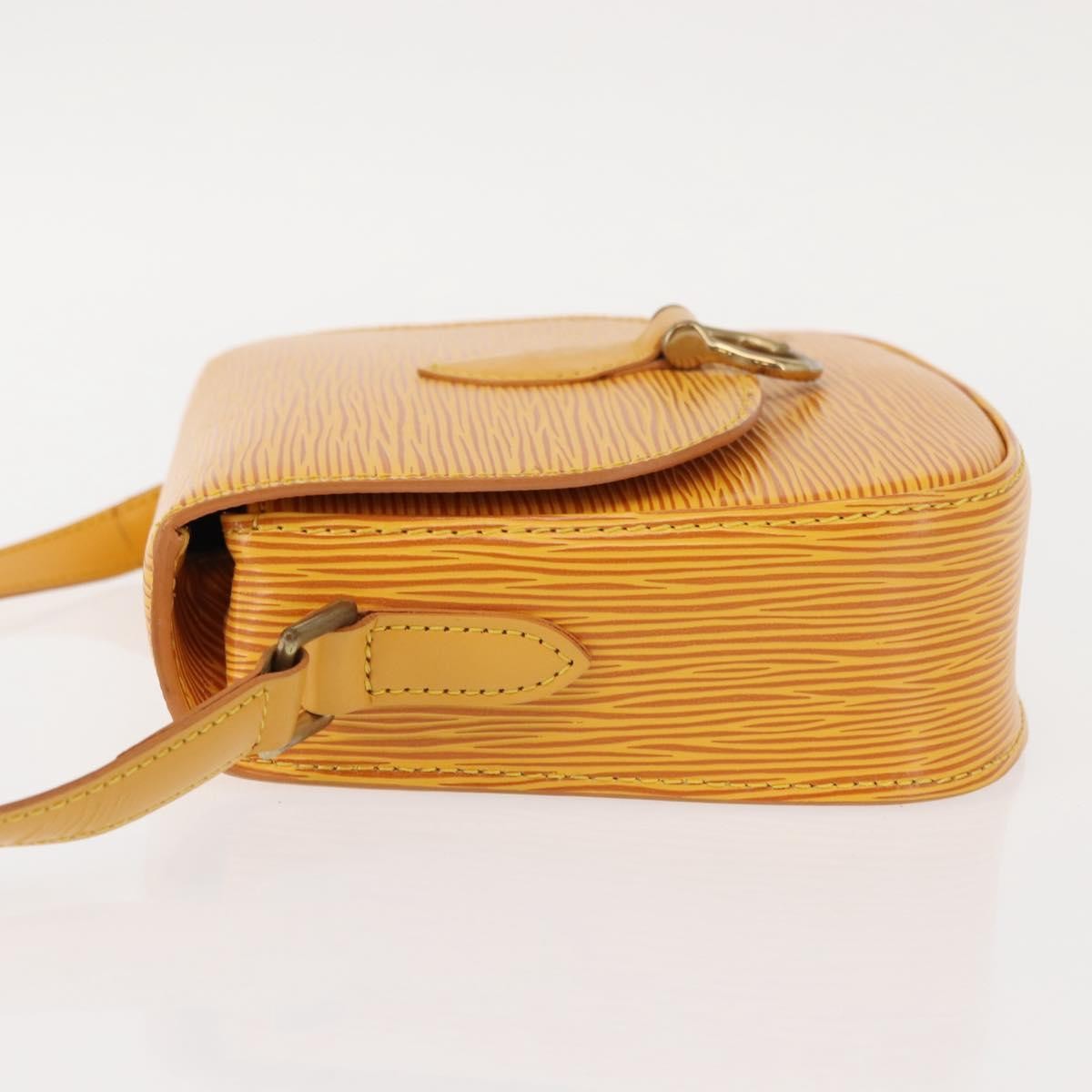 Louis Vuitton Saint Cloud Handbag Epi Leather Yellow Leather Shoulder Bag Bag (Pre-Owned)
