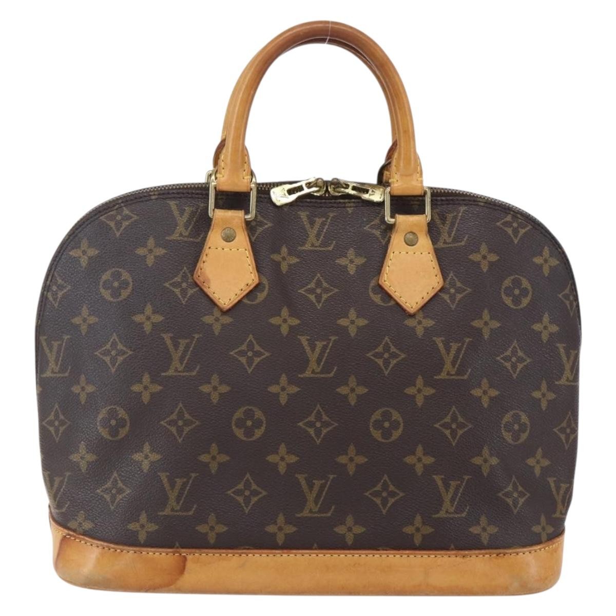 Louis Vuitton Alma Handbag Monogram Canvas Brown Canvas Handbag (Pre-Owned)