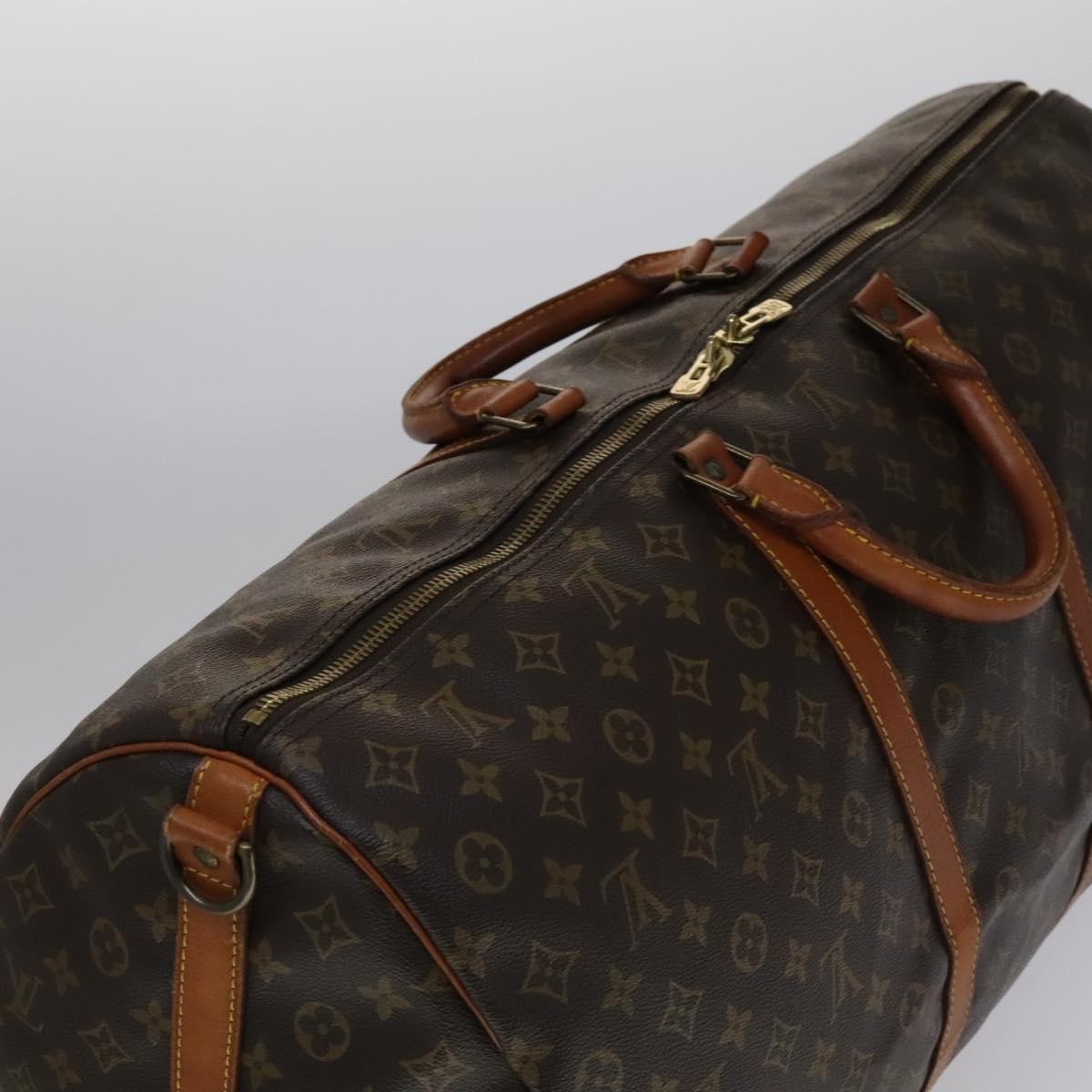 Louis Vuitton Keepall Bandouliere Bag Monogram Canvas Brown Canvas Bag (Pre-Owned)