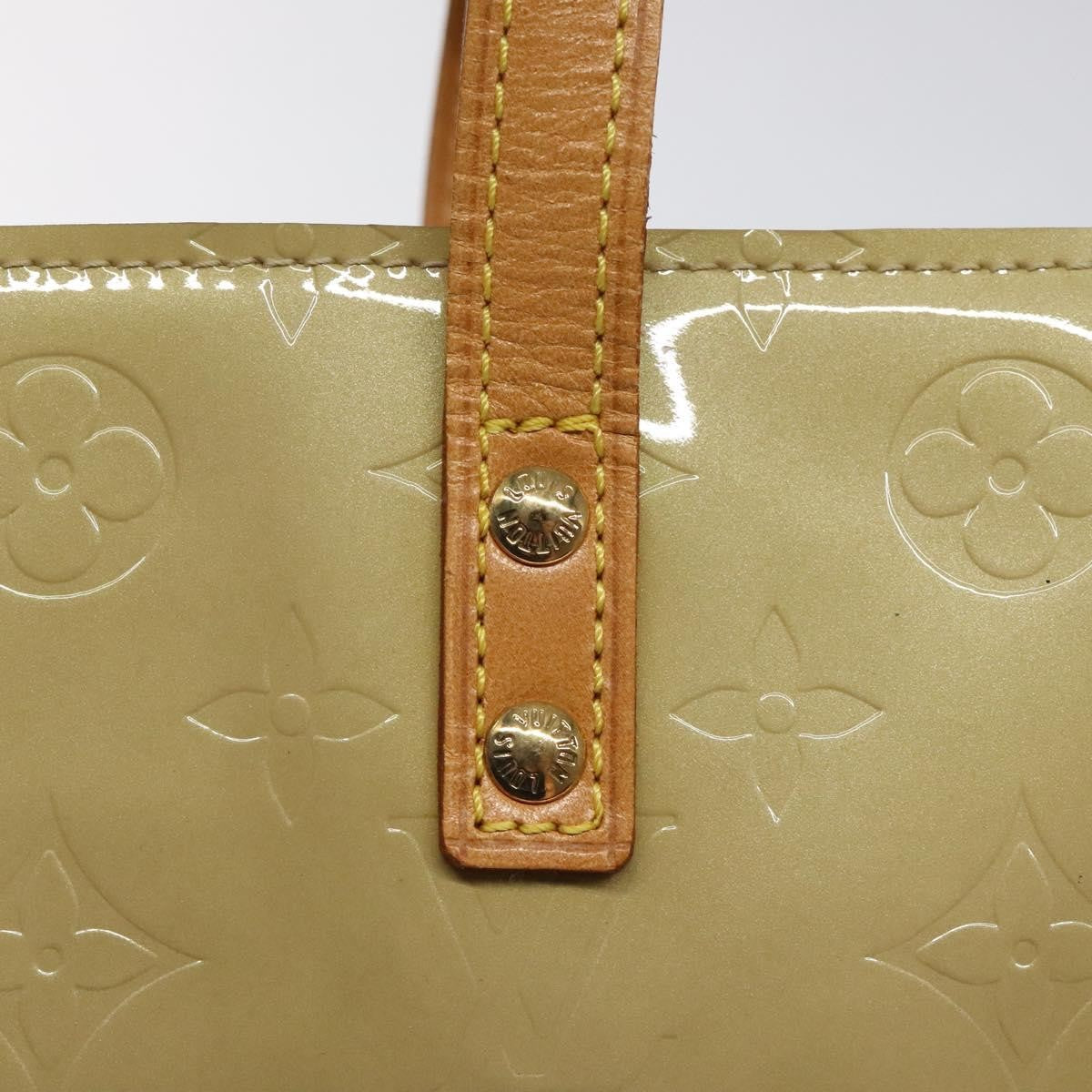 Louis Vuitton Reade Handbag Monogram Vernis Beige Patent_Leather Bag (Pre-Owned)