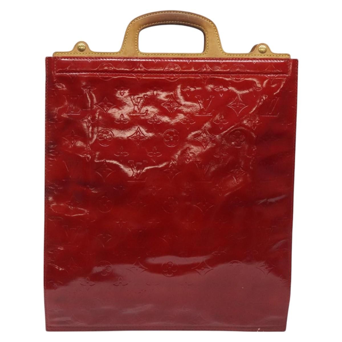 Louis Vuitton Stanton Handbag Monogram Vernis Red Patent_Leather Tote Bag Bag (Pre-Owned)
