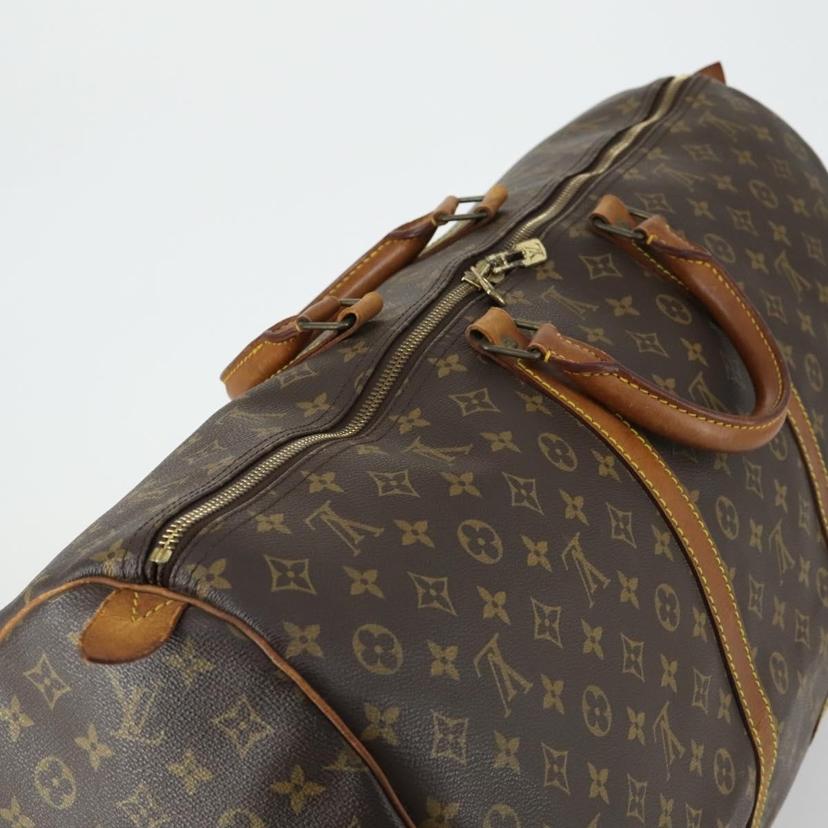 Louis Vuitton Keepall Bag Monogram Canvas Brown Canvas Travel Bag Bag (Pre-Owned)
