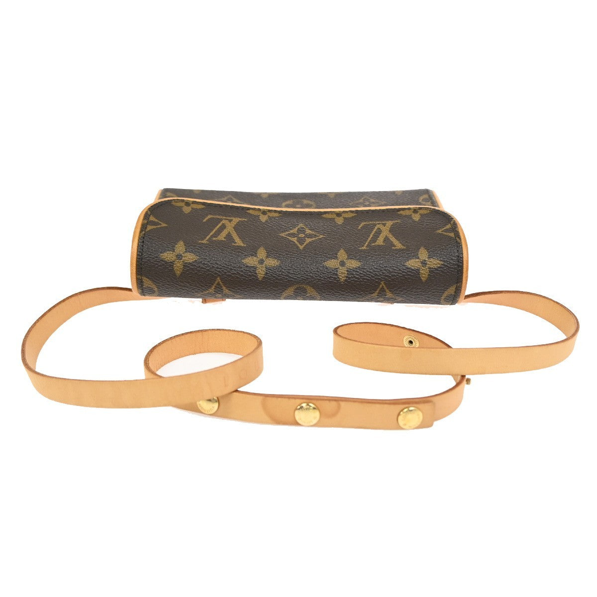 Louis Vuitton Florentine Waist Bag Monogram Canvas Brown Canvas Clutche & Pouche Bag (Pre-Owned)