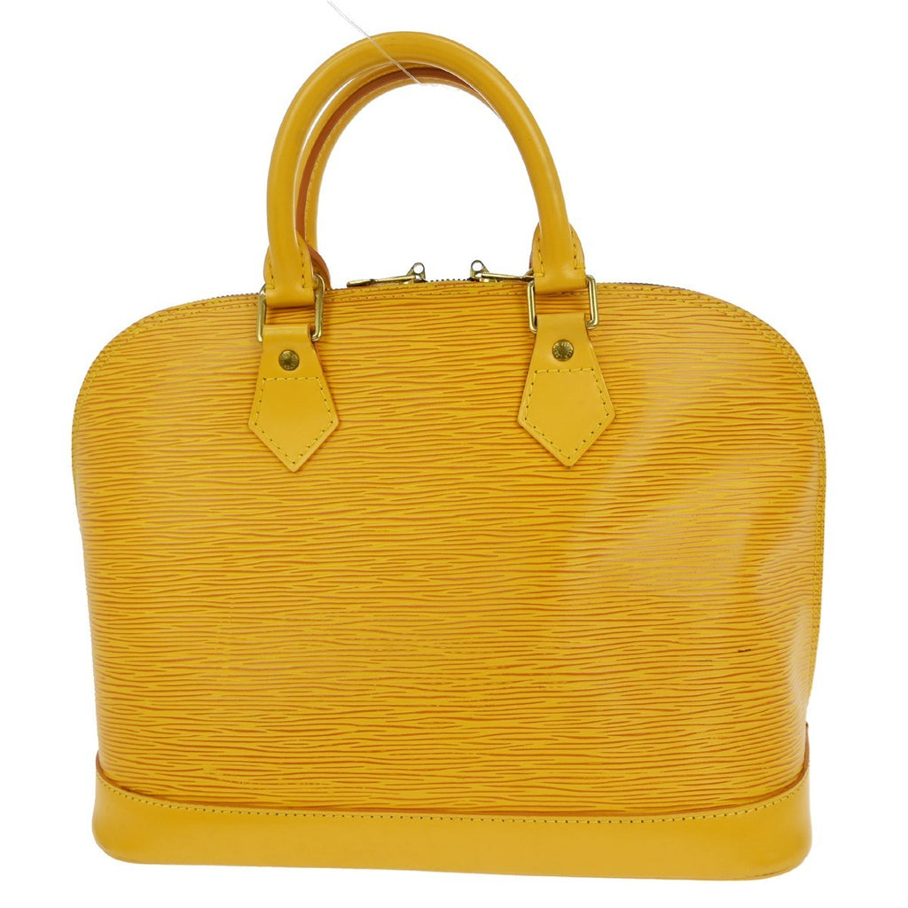 Louis Vuitton Alma Handbag Epi Leather Yellow Leather Handbag (Pre-Owned)
