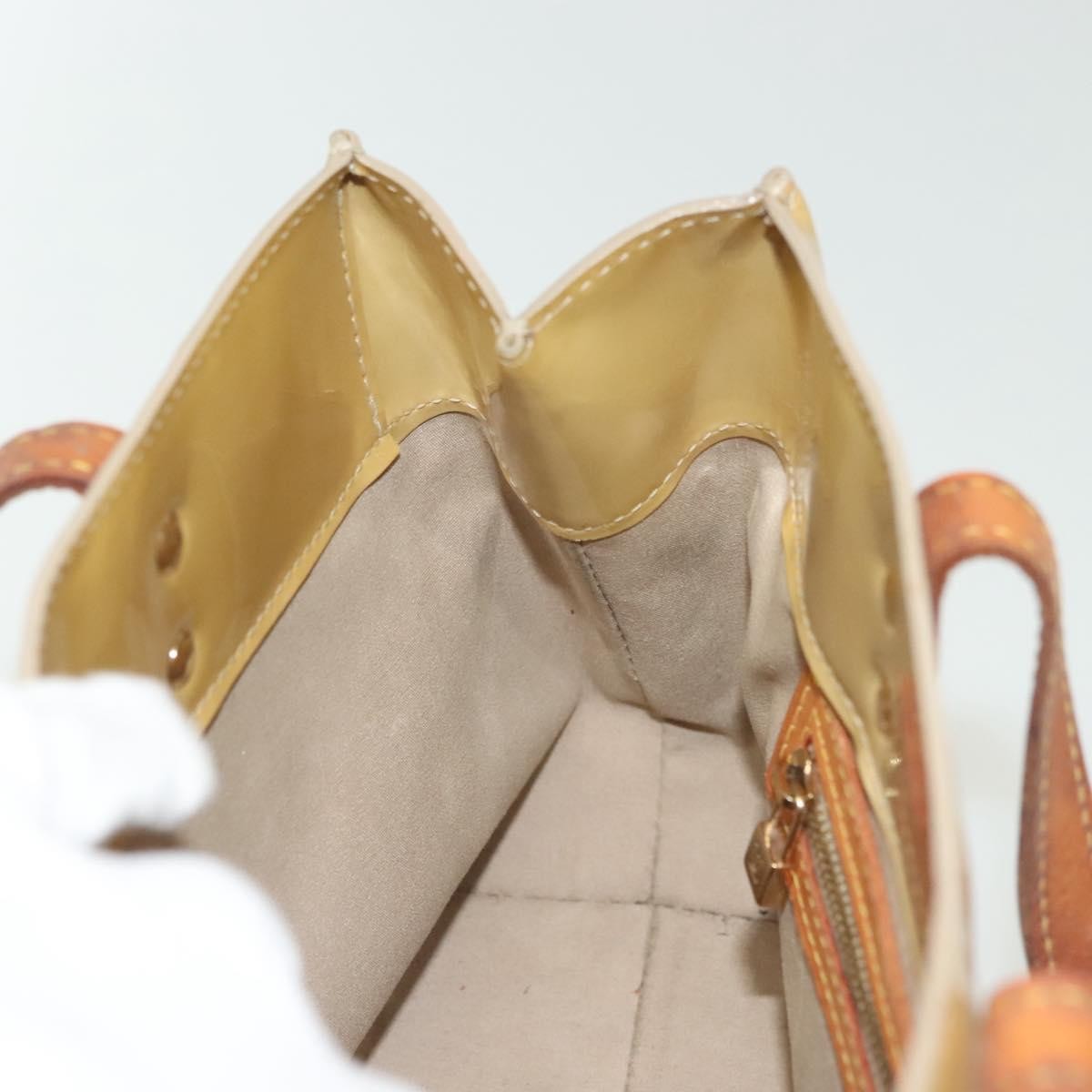 Louis Vuitton Reade Handbag Monogram Vernis Beige Patent_Leather Handbag (Pre-Owned)
