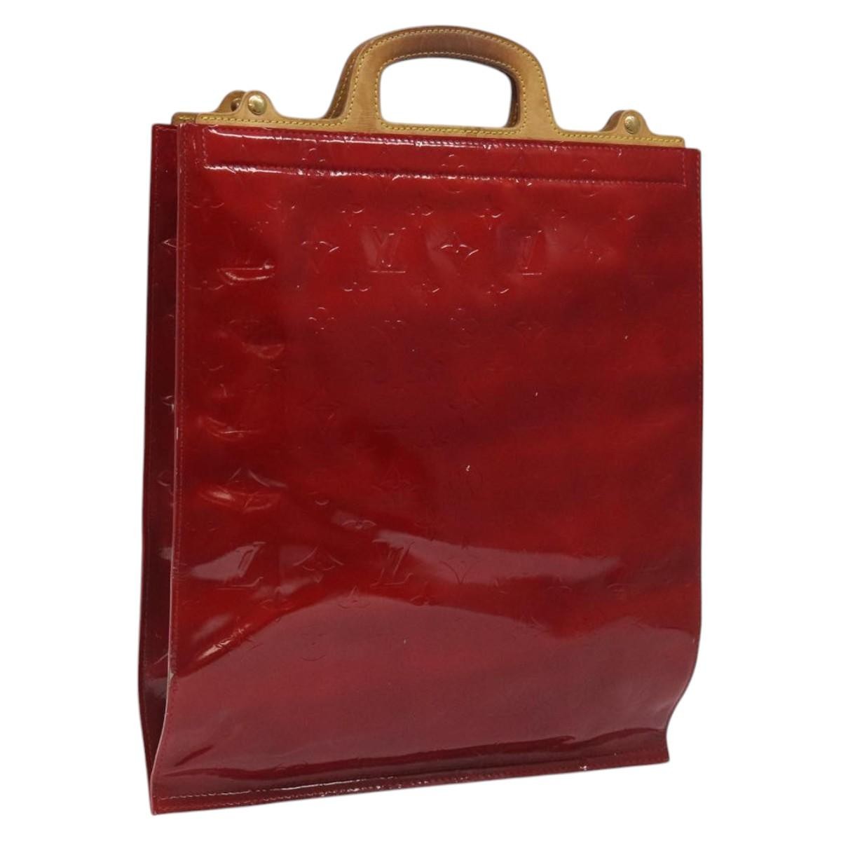 Louis Vuitton Stanton Handbag Monogram Vernis Red Patent_Leather Tote Bag Bag (Pre-Owned)