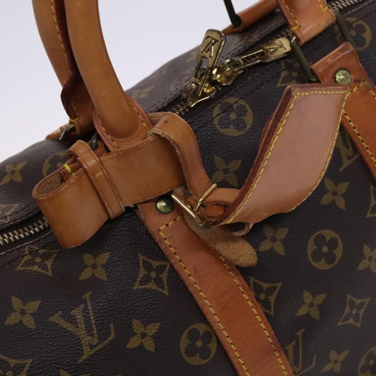 Louis Vuitton Keepall Bag Monogram Canvas Brown Canvas Travel Bag Bag (Pre-Owned)