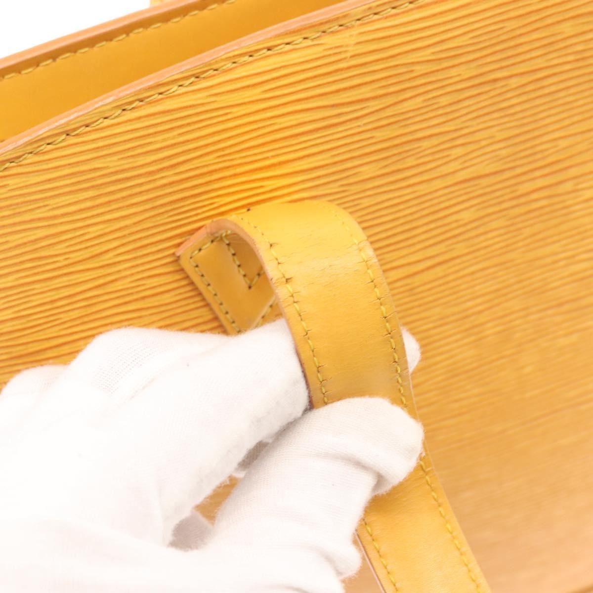 Louis Vuitton Saint Jacques Handbag Epi Leather Yellow Leather Handbag (Pre-Owned)