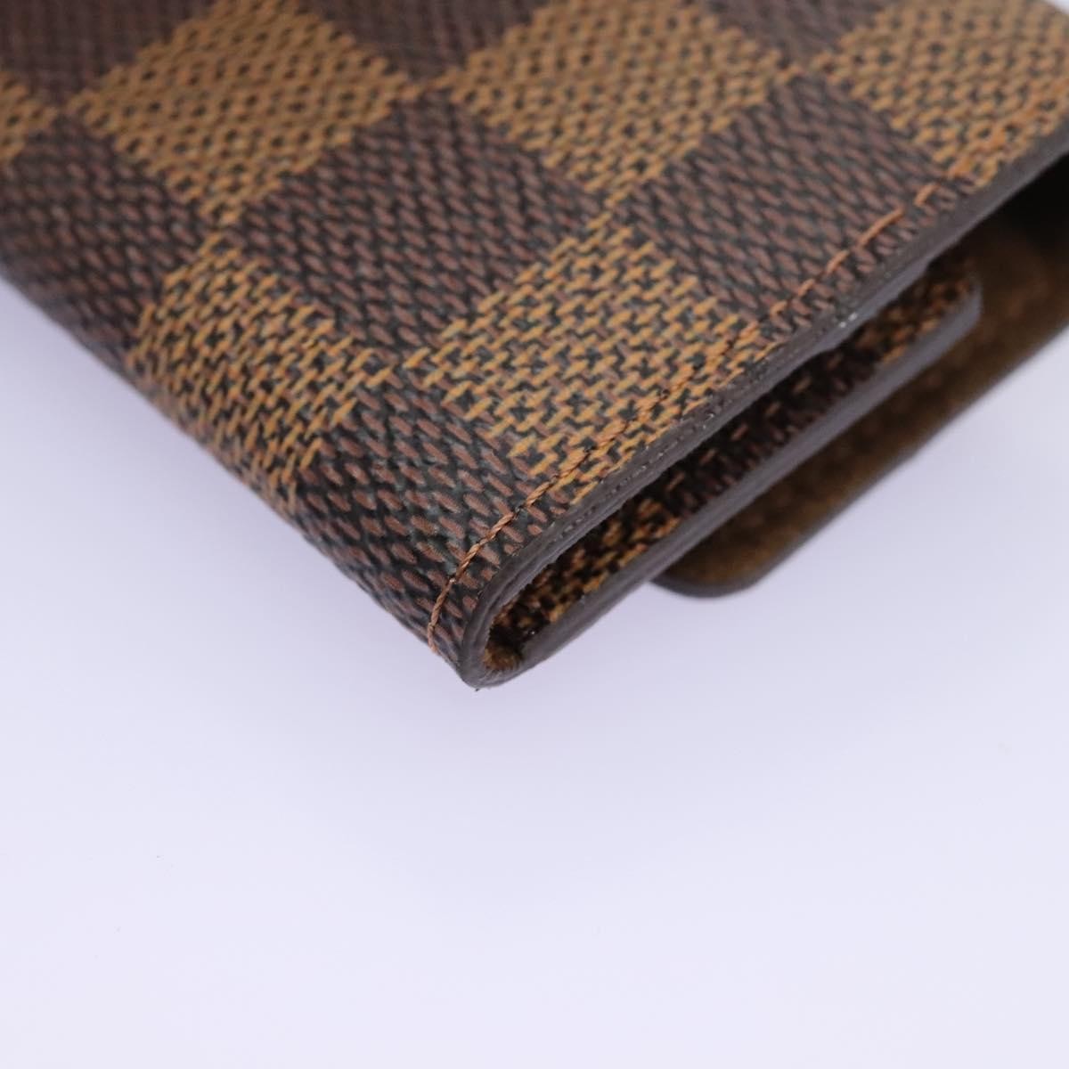 Louis Vuitton Cufflinks Case Damier Brown Canvas Cufflinks Jewelry (Pre-Owned)