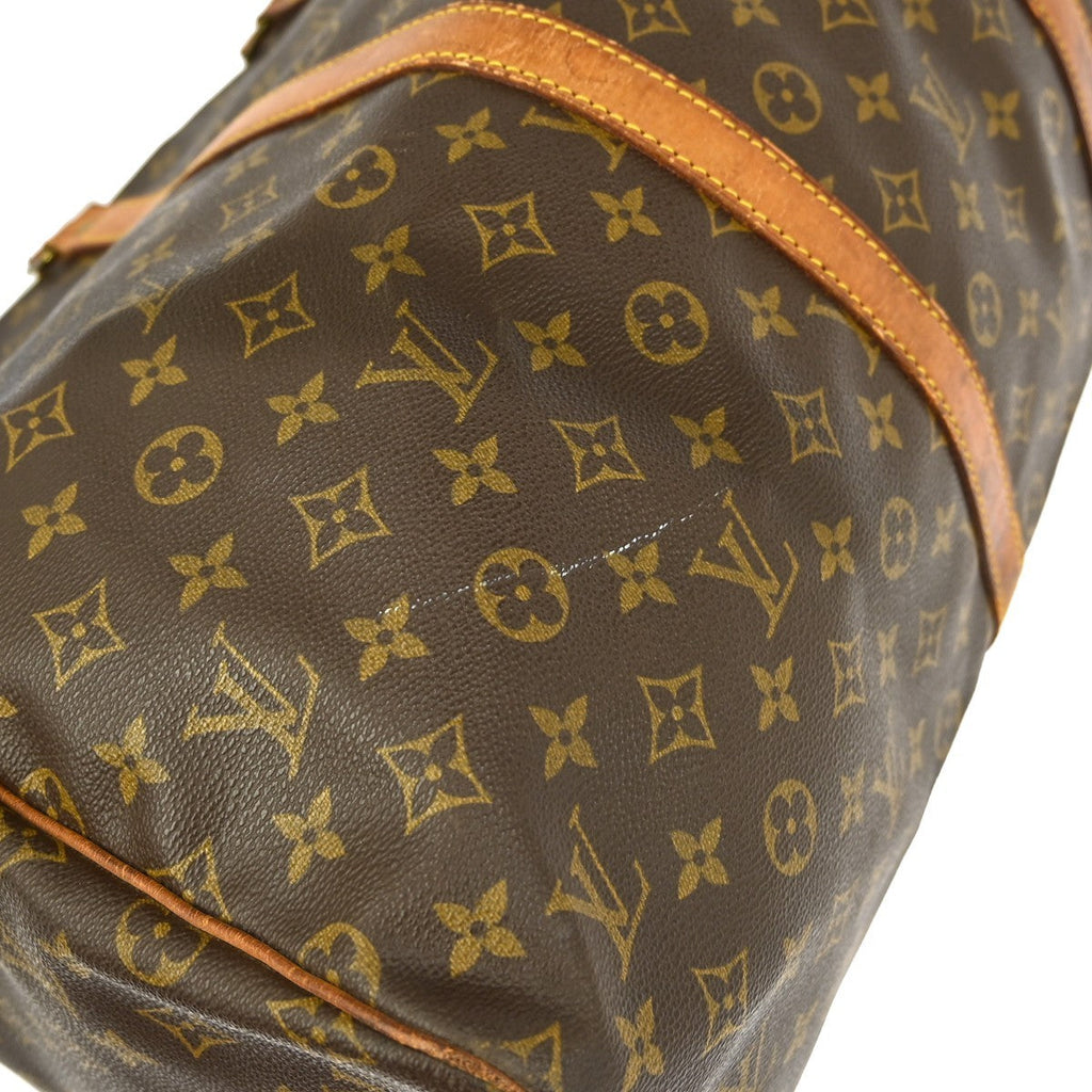 Louis Vuitton Keepall Bag Monogram Canvas Brown Canvas Travel Bag Bag (Pre-Owned)