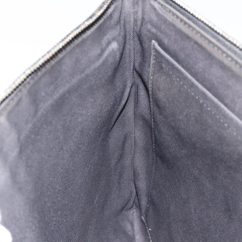 Louis Vuitton Discovery Pochette Monogram Shadow Leather Black Leather Bag (Pre-Owned)