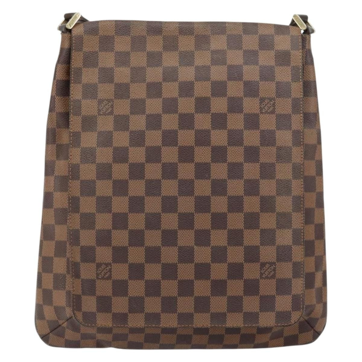 Louis Vuitton Musette Handbag Damier Brown Canvas Shoulder Bag Bag (Pre-Owned)
