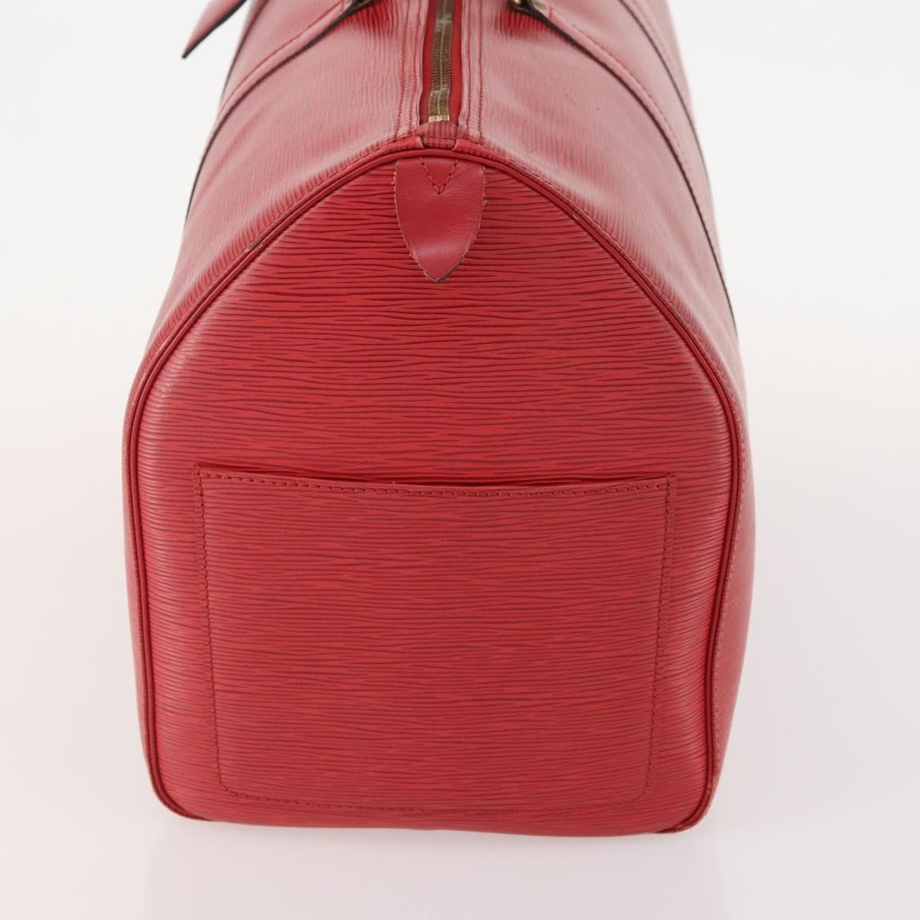 Louis Vuitton Keepall Bag Epi Leather Red Leather Travel Bag Bag (Pre-Owned)