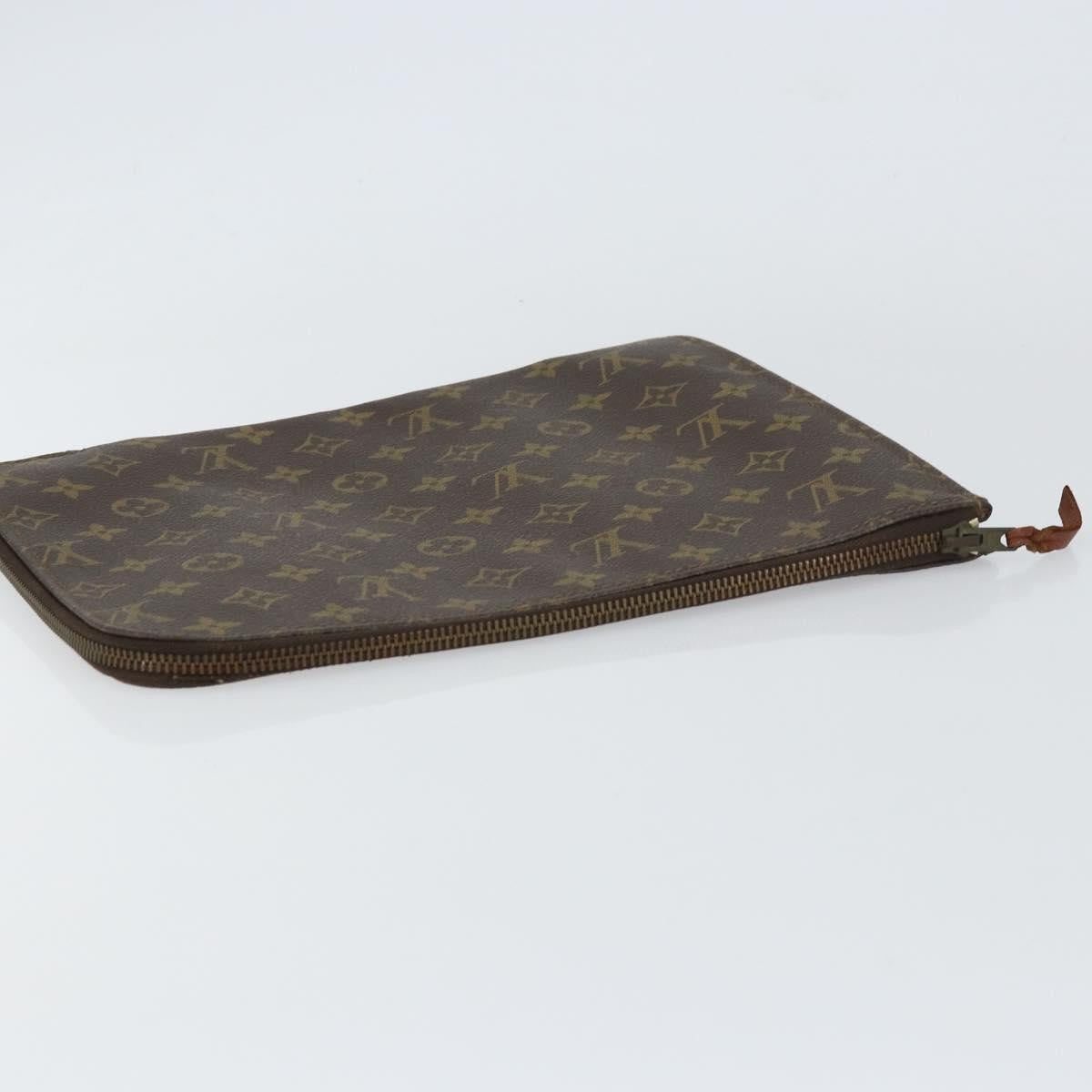 Louis Vuitton Poche Documents Monogram Canvas Brown Canvas Clutche & Pouche Bag (Pre-Owned)