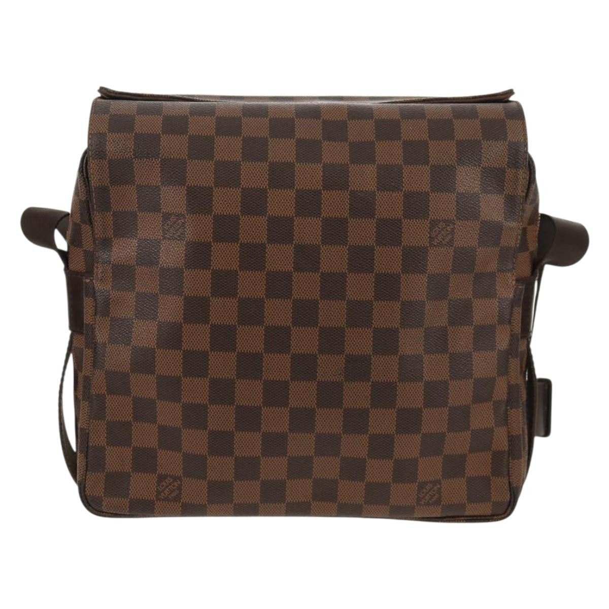 Louis Vuitton Naviglio Handbag Damier Brown Canvas Shoulder Bag Bag (Pre-Owned)