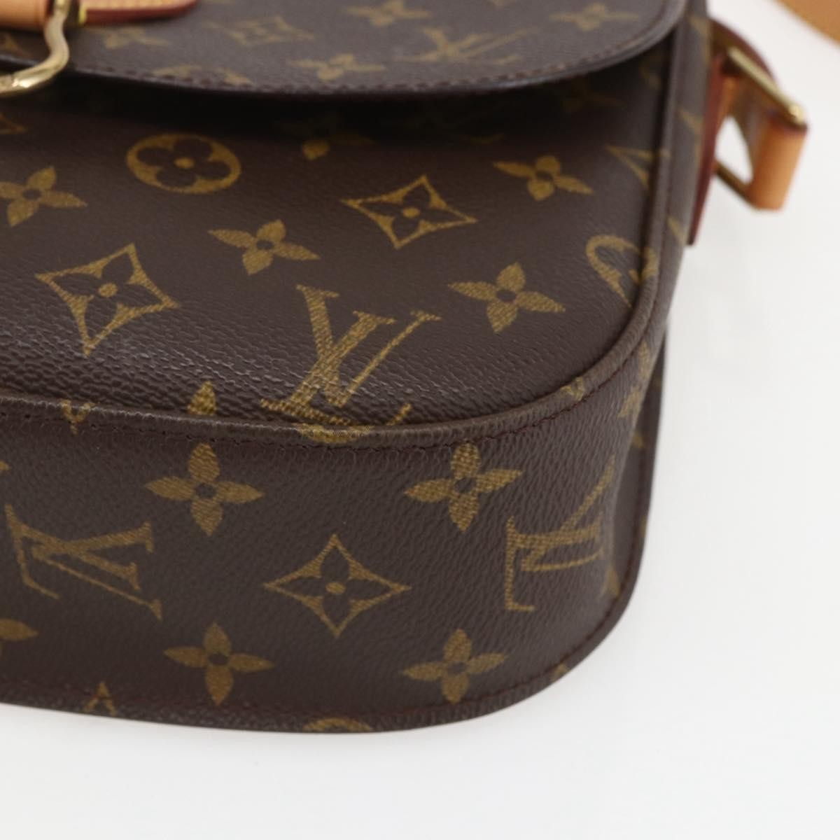 Louis Vuitton Saint Cloud Handbag Monogram Canvas Brown Canvas Shoulder Bag Bag (Pre-Owned)