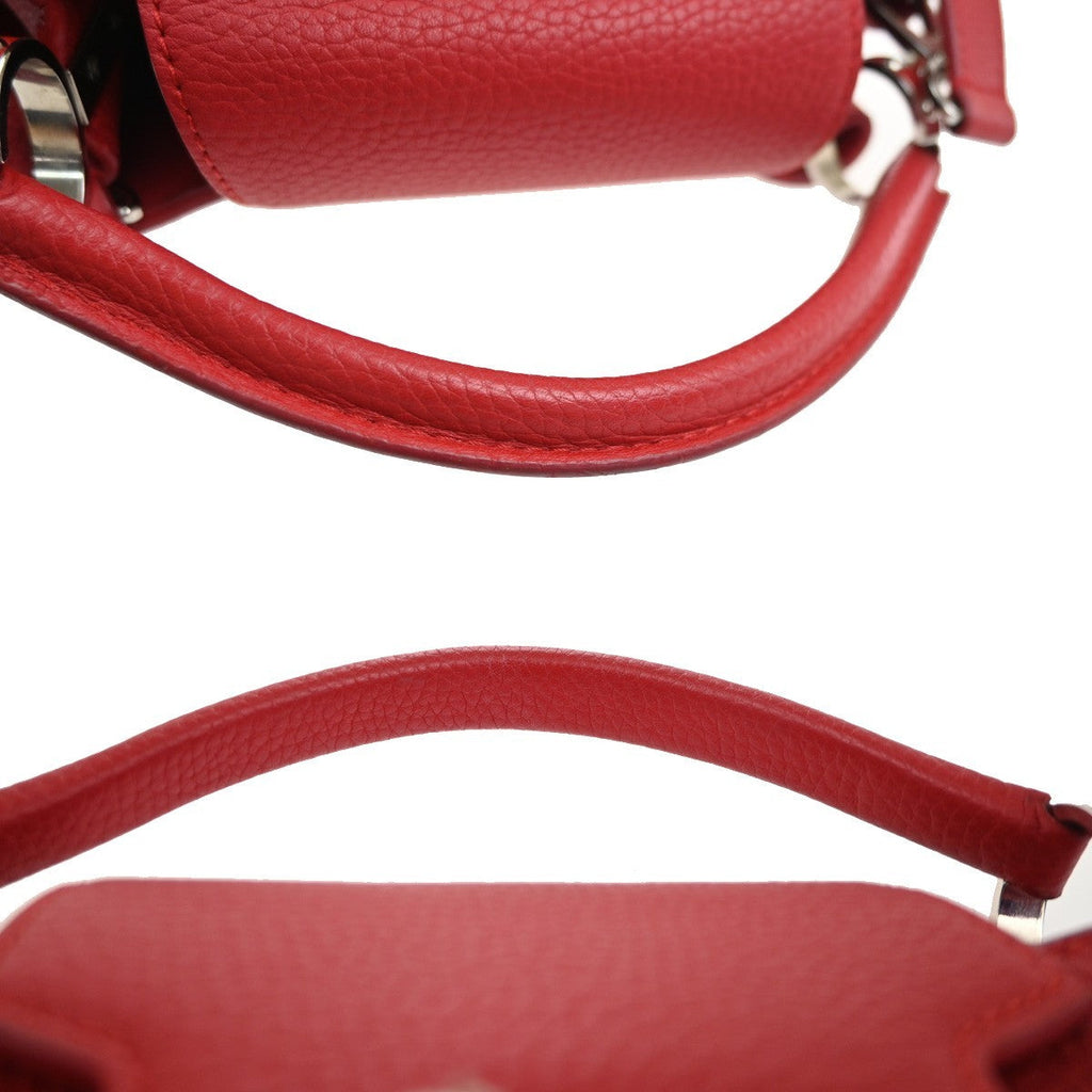 Louis Vuitton Capucines Bag Leather Red Leather Handbag (Pre-Owned)