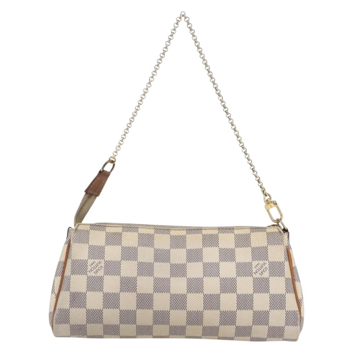 Louis Vuitton Eva Handbag Damier Beige Canvas Bag (Pre-Owned)