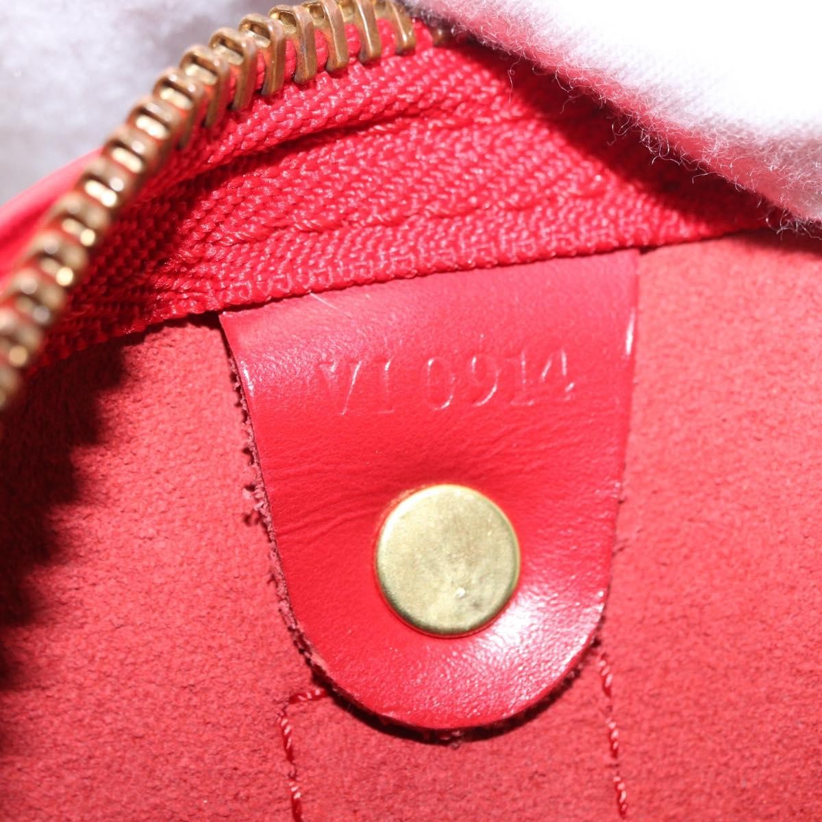 Louis Vuitton Keepall Bag Epi Leather Red Leather Travel Bag Bag (Pre-Owned)
