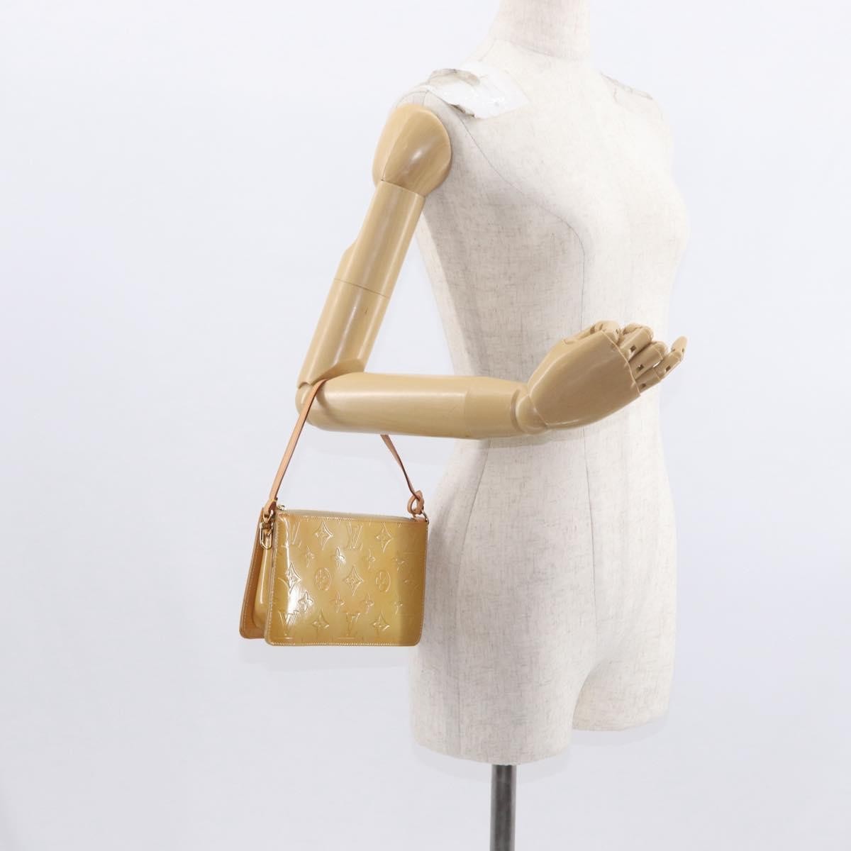 Louis Vuitton Lexington Pochette Patent Leather Beige Patent_Leather Clutche & Pouche Bag (Pre-Owned)