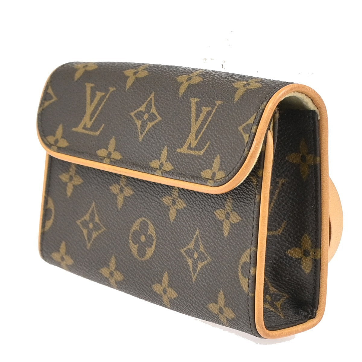 Louis Vuitton Florentine Waist Bag Monogram Canvas Brown Canvas Clutche & Pouche Bag (Pre-Owned)