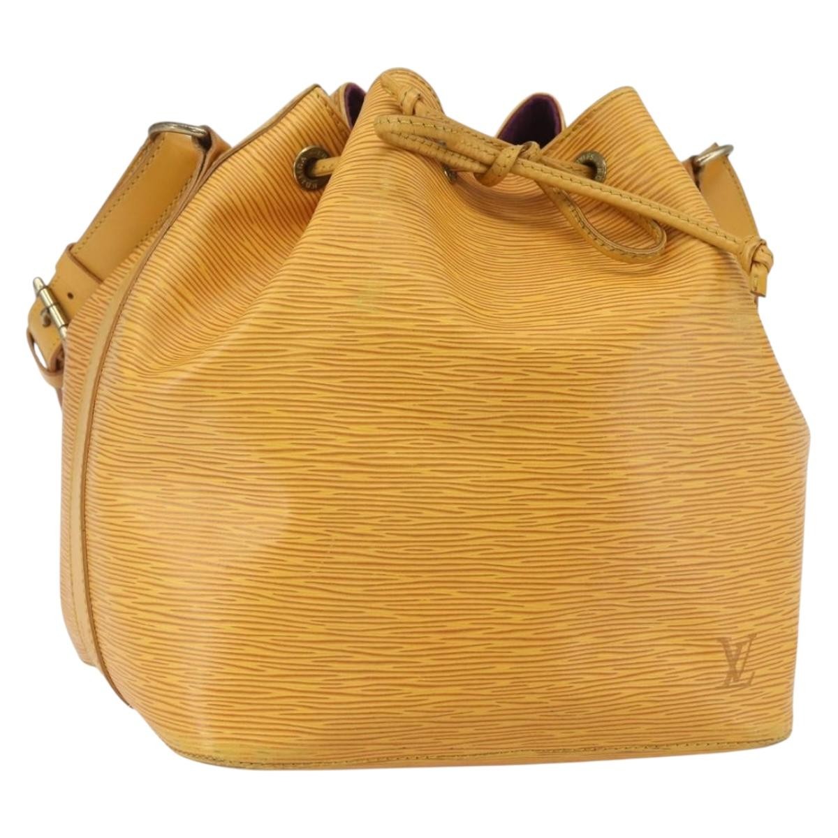Louis Vuitton Petit Noe Handbag Epi Leather Yellow Leather Shoulder Bag Bag (Pre-Owned)