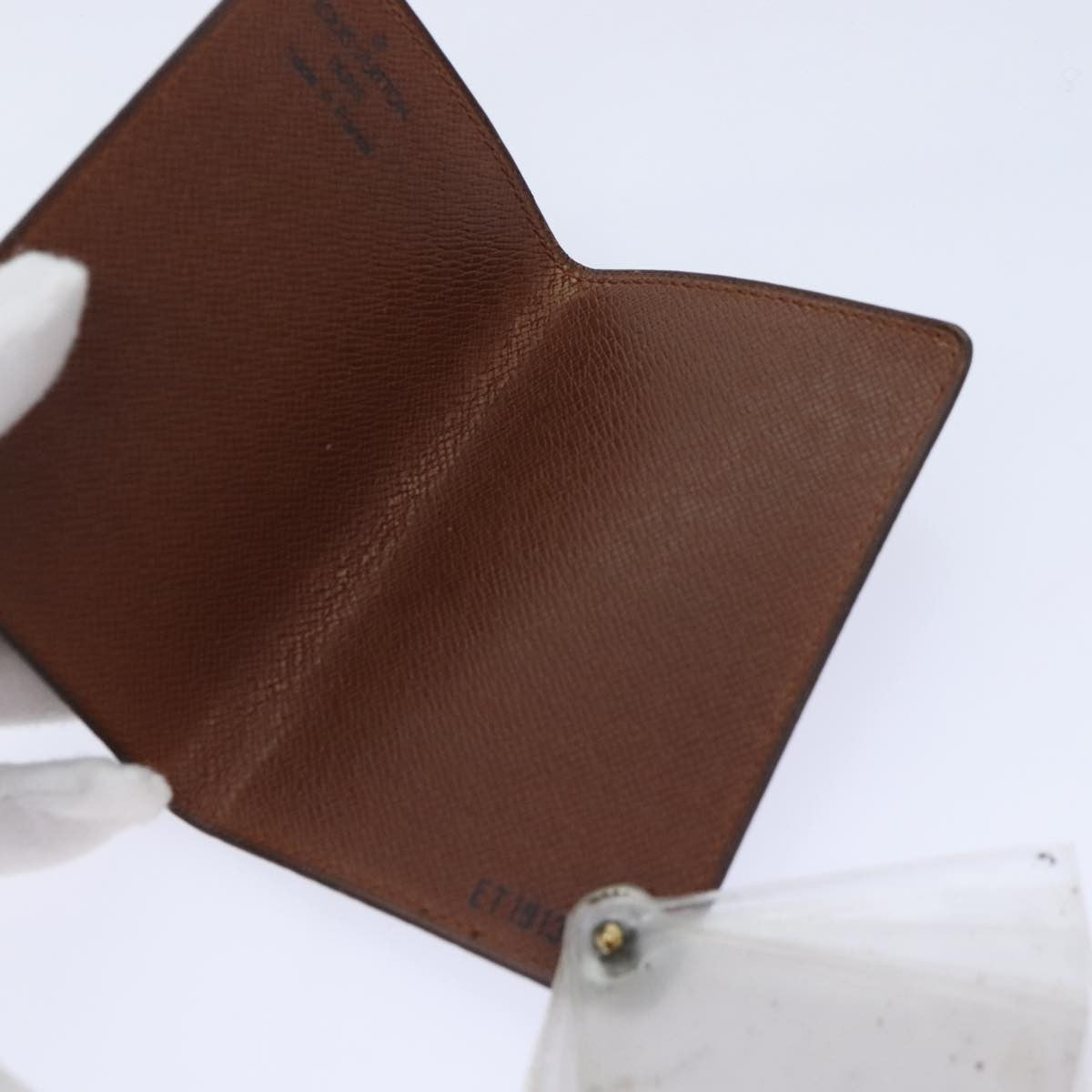 Louis Vuitton Porte Cartes Pression Card Case Monogram Canvas Brown Canvas Card Holders Accessory (Pre-Owned)