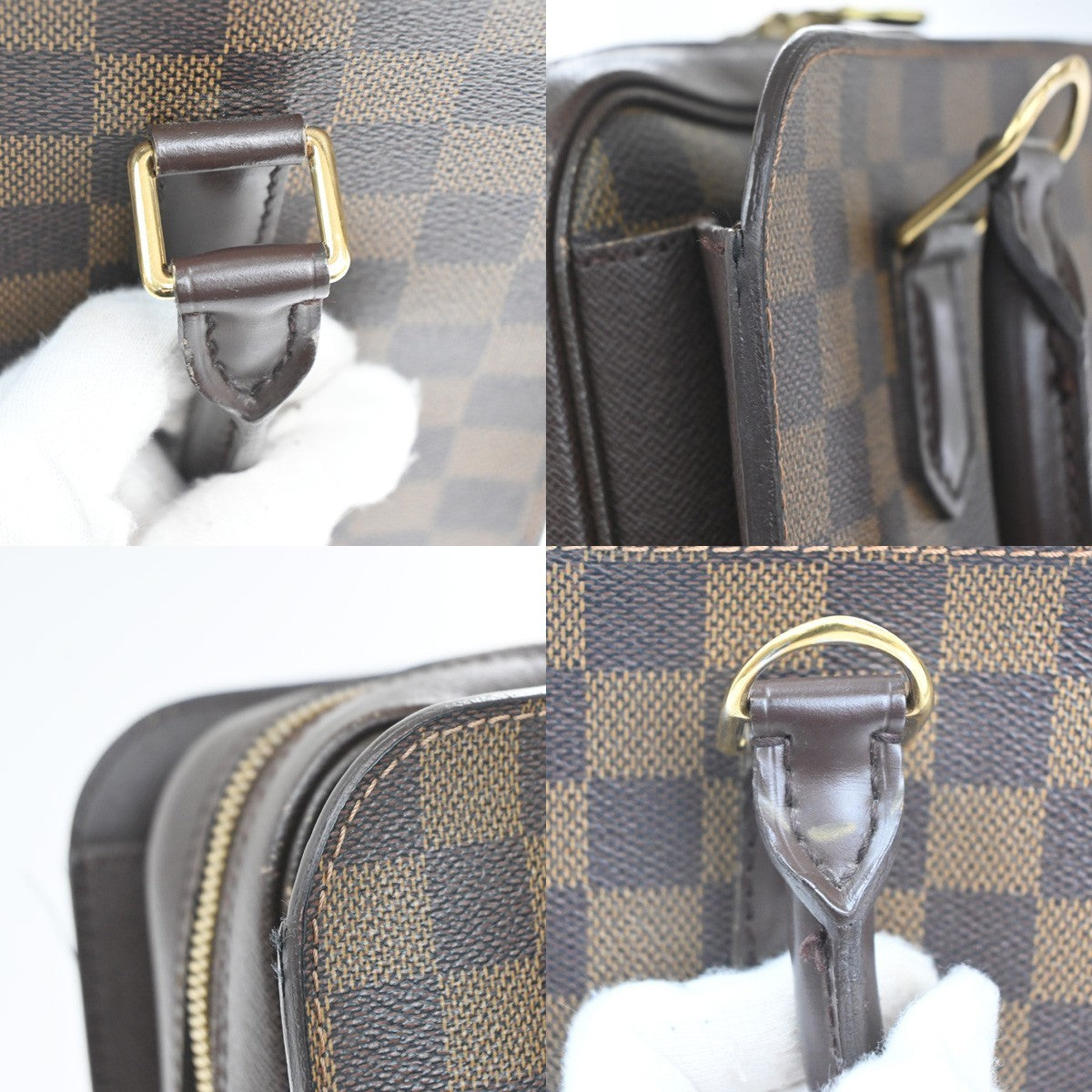 Louis Vuitton Triana Bag Damier Brown Canvas Handbag (Pre-Owned)