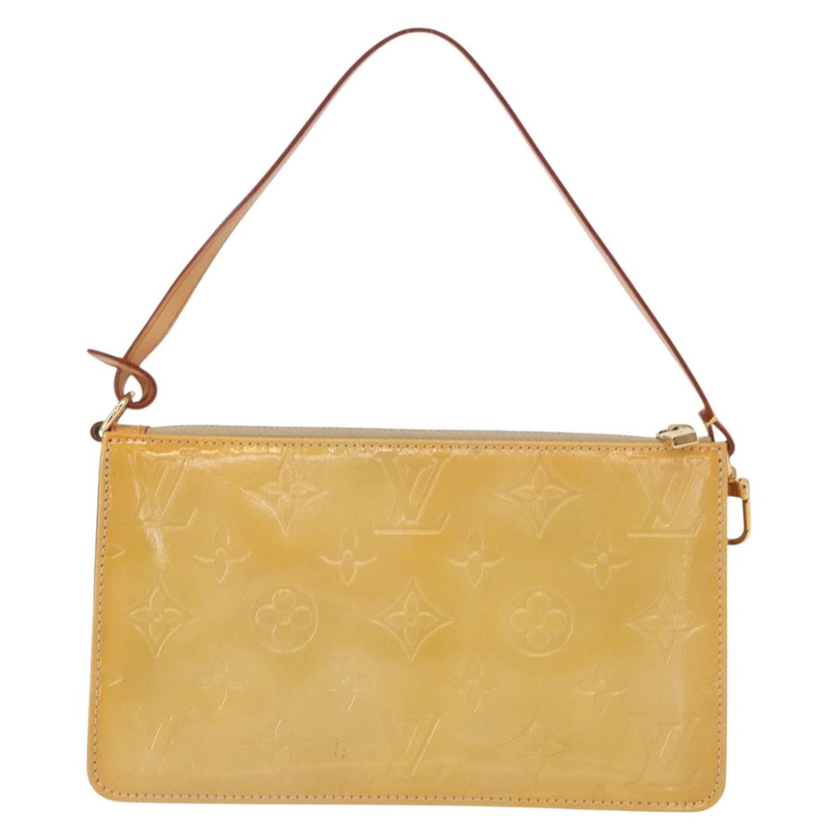 Louis Vuitton Lexington Pochette Patent Leather Beige Patent_Leather Clutche & Pouche Bag (Pre-Owned)