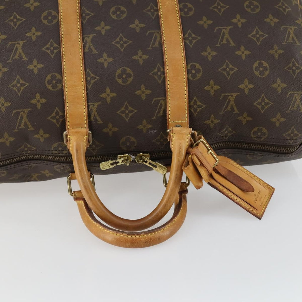Louis Vuitton Keepall Bag Monogram Canvas Brown Canvas Travel Bag Bag (Pre-Owned)