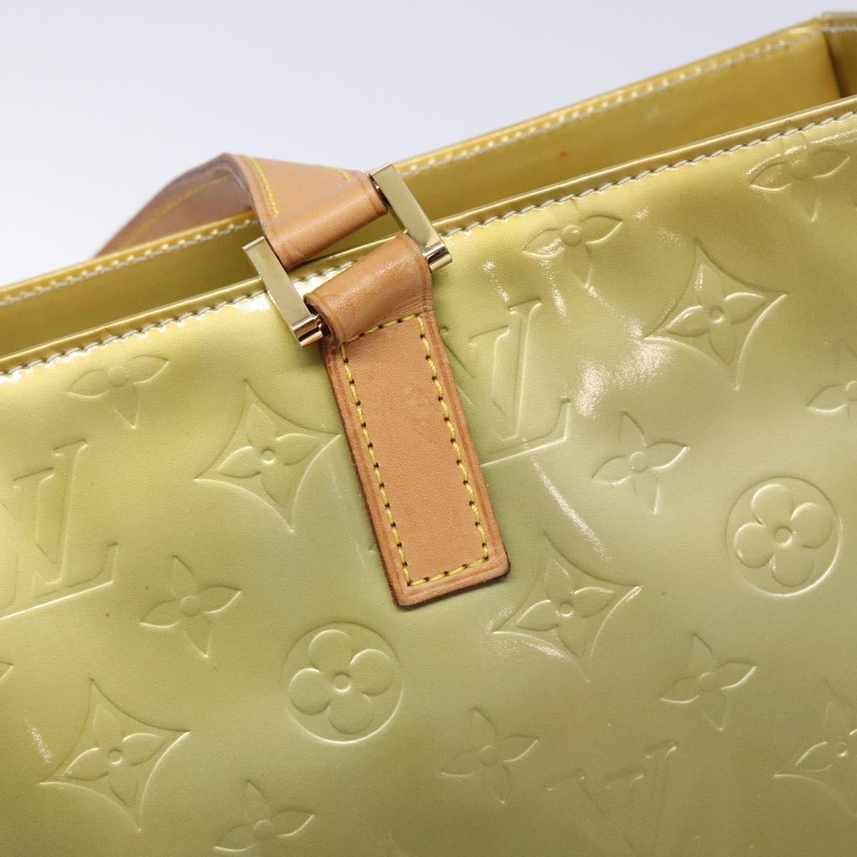Louis Vuitton Columbus Handbag Monogram Vernis Beige Patent_Leather Tote Bag Bag (Pre-Owned)
